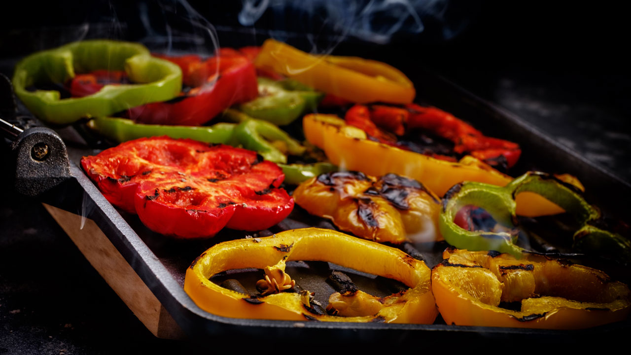 Charred Veggie and Fried Goat Cheese Salad Warrior Made