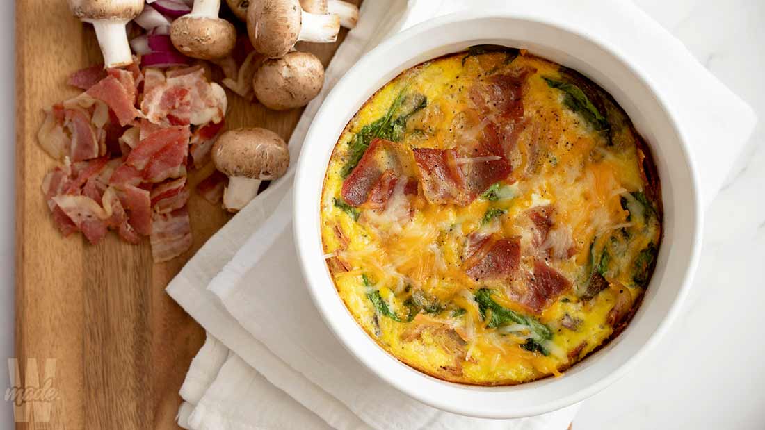 Bacon, Egg, And Spinach Casserole Warrior Made